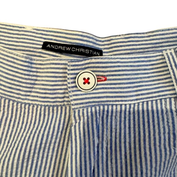 Andrew Christian Seersucker Shorts Size 32 - Picture 7 of 9